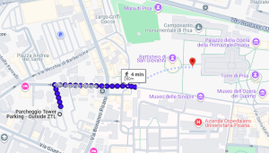 Das Tower Parking ist nur 3 Gehminuten von der Piazza dei Miracoli entfernt