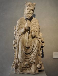David citharède, œuvre provençale ou bourguignonne, autrefois sur la façade du dôme de Pise