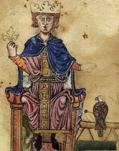 Federico II stupor Mundi sul trono con aquila