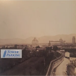 Veduta della Piazza Duomo e campi fuori le mura quartiere PortaNuova 1857 Tower Parking Pisa